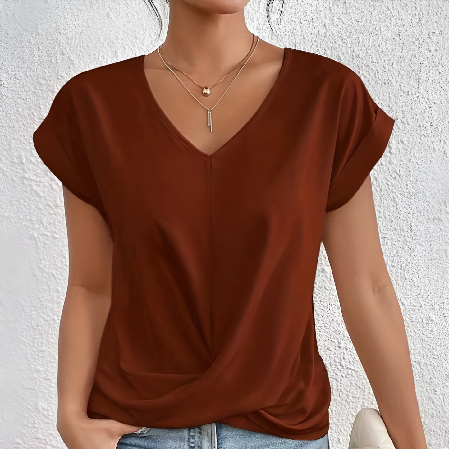 Elegant V-Neck Top For Women