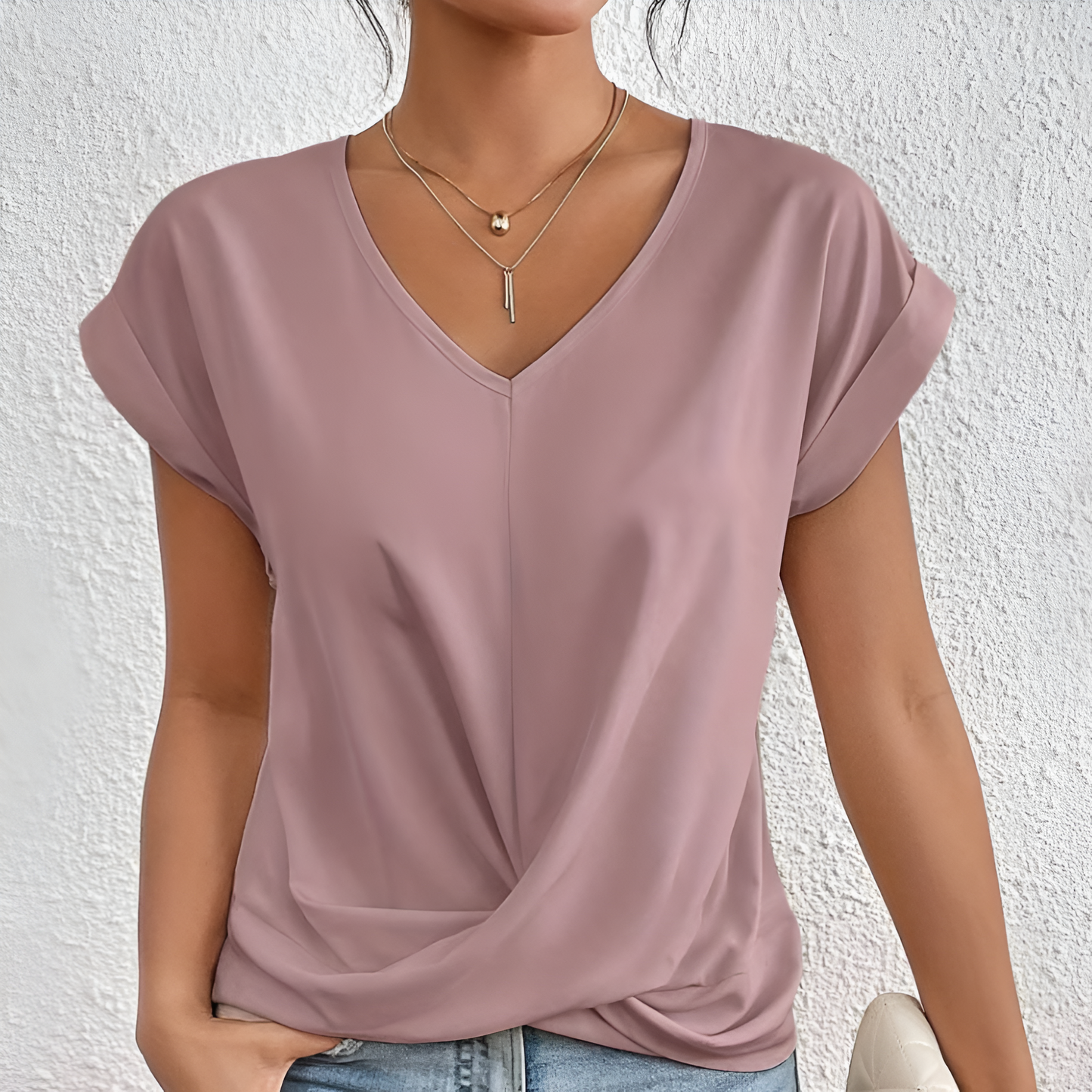 Elegant V-Neck Top For Women