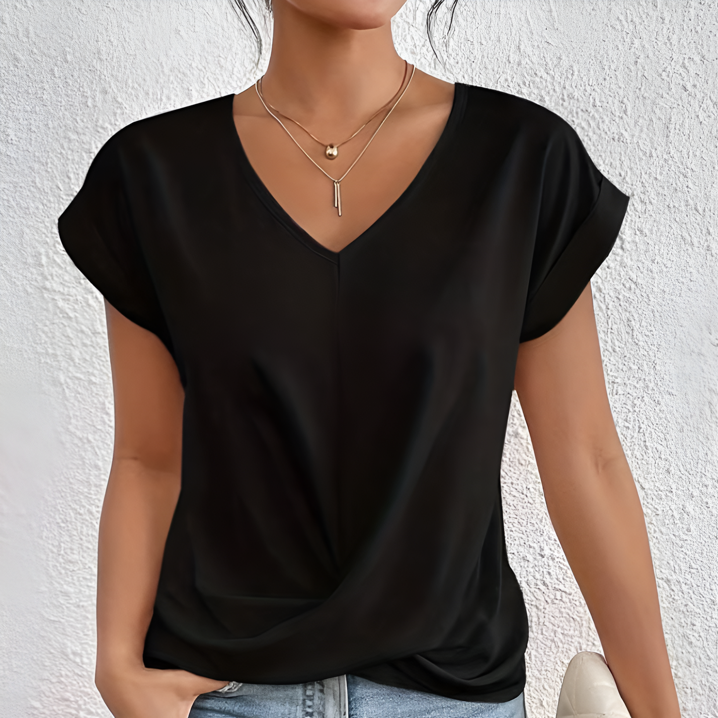 Elegant V-Neck Top For Women