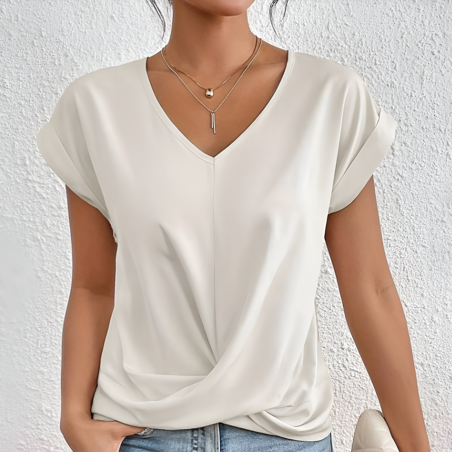 Elegant V-Neck Top For Women