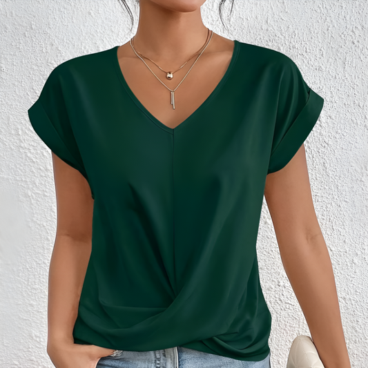 Elegant V-Neck Top For Women